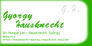 gyorgy hausknecht business card